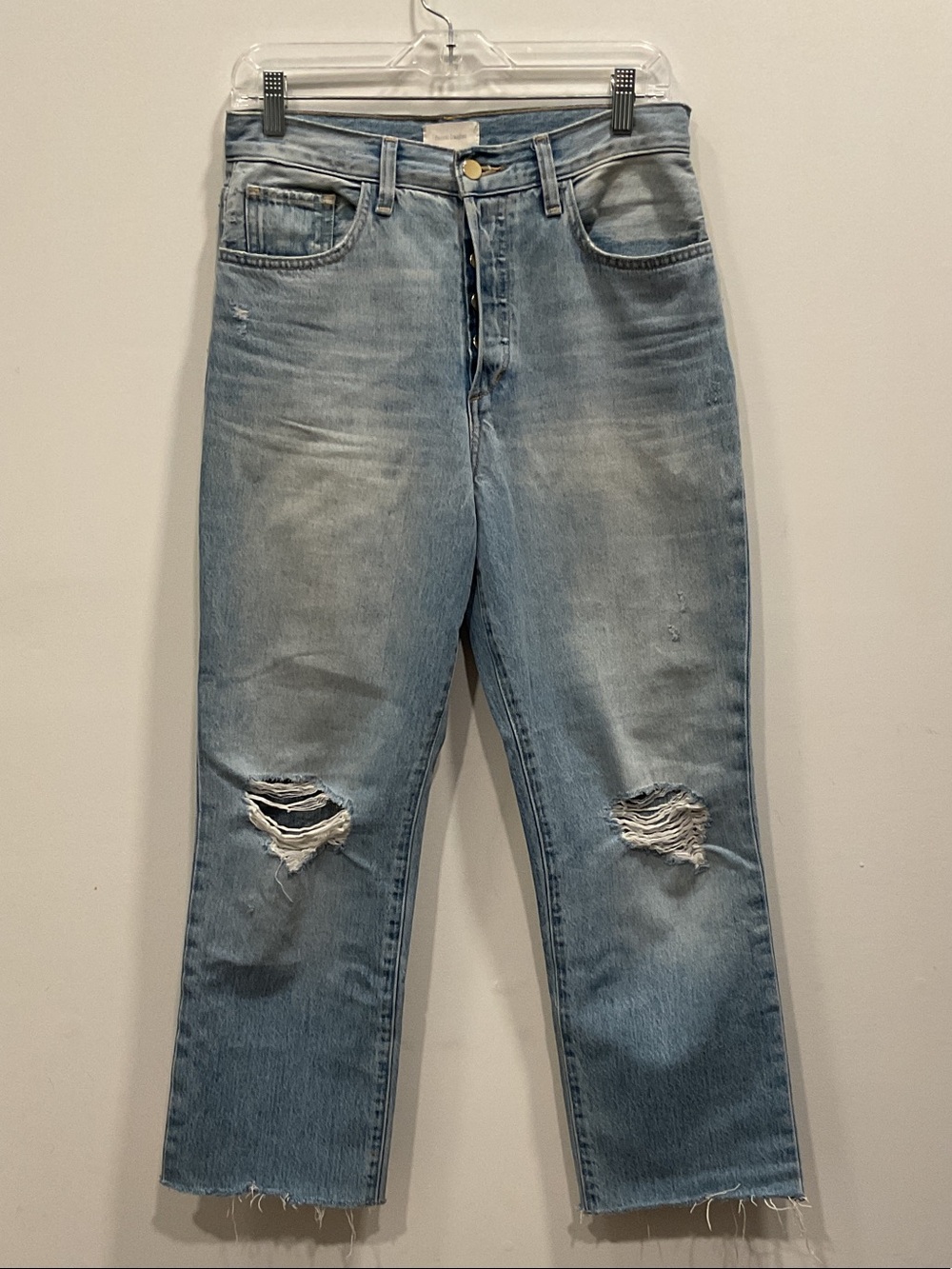 Favorite Daughter Light Blue Distressed Straight Jeans